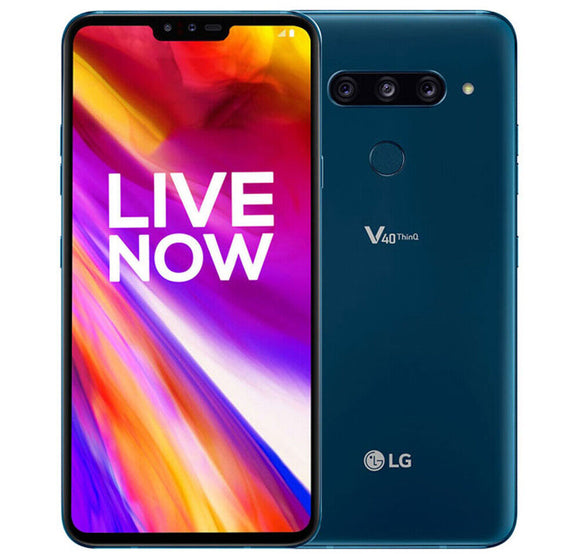 LG V40 ThinQ LM-V405 Verizon Unlocked 64GB Blue A Light Burn