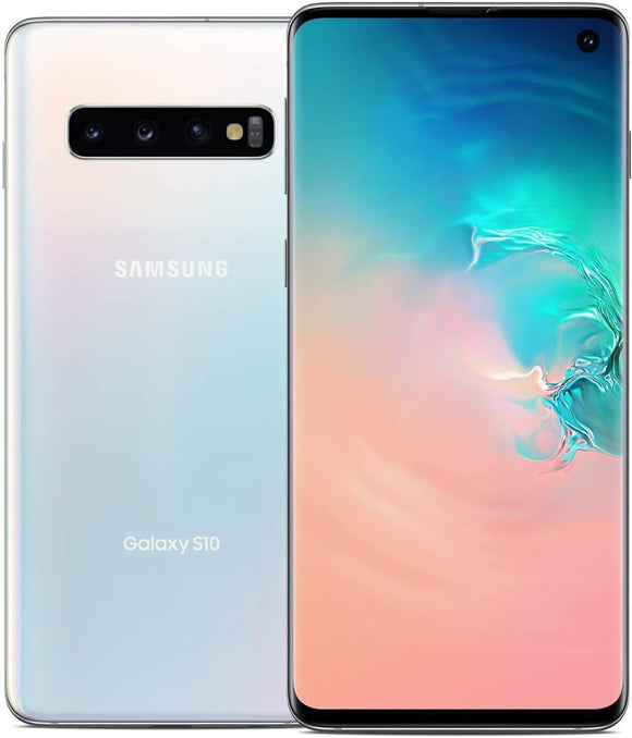 Samsung Galaxy S10 G973U Sprint Unlocked 128GB White Excellent Light Burn