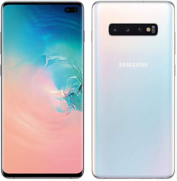 Samsung Galaxy S10+ SM-G975U Sprint Unlocked 128GB Prism White B Light Burn