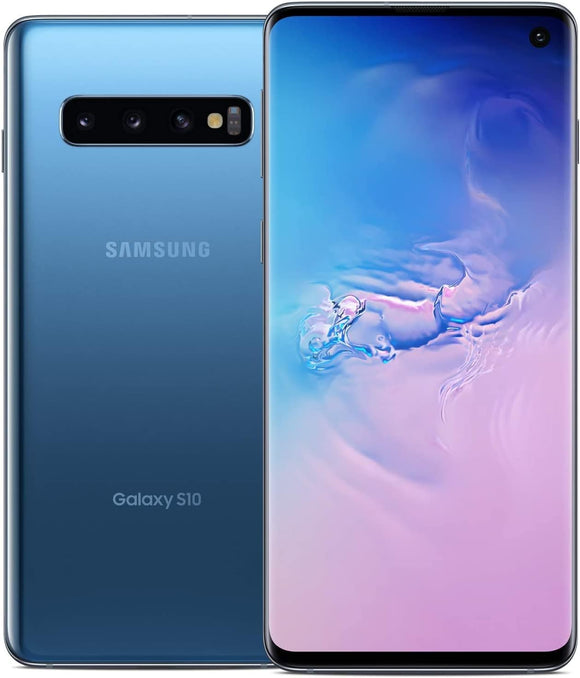 Samsung Galaxy S10 G973U Sprint Unlocked 128GB Blue Very Good Light Burn