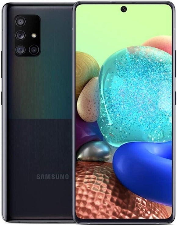 Samsung Galaxy A71 5G A716U AT&T Only 128GB Black Good Light Burn