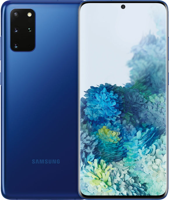 Samsung Galaxy S20+ 5G SM-G986U Sprint Unlocked 128GB Aura Blue C Medium Burn