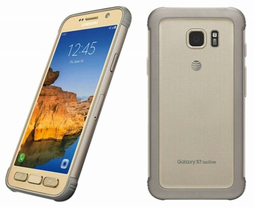 Samsung Galaxy S7 Active SM-G891A At&t Unlocked 32GB Gold A Heavy Burn