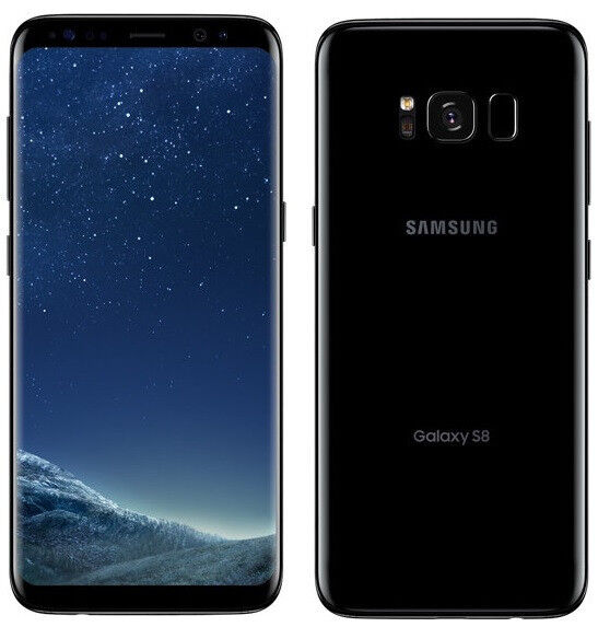 Samsung Galaxy S8 SM-G950U1 Factory Unlocked 64GB Midnight Black A+