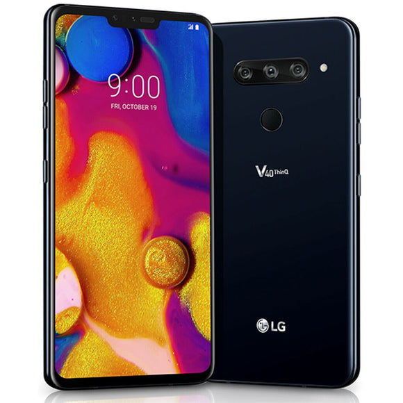 LG V40 ThinQ LM-V405 Verizon Unlocked 64GB Black B Heavy Burn