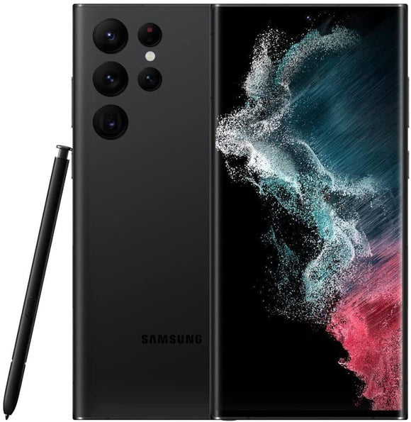 Samsung Galaxy S22 Ultra SM-S908U T-Mobile Locked 128GB Phantom Black C Light Burn