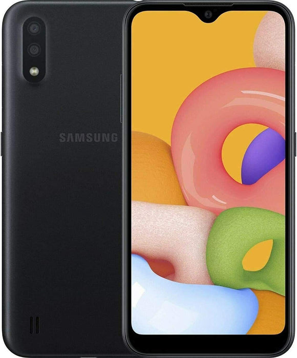 Samsung Galaxy A01 SM-A015AZ Cricket Only 16GB Black C Heavy Scratch