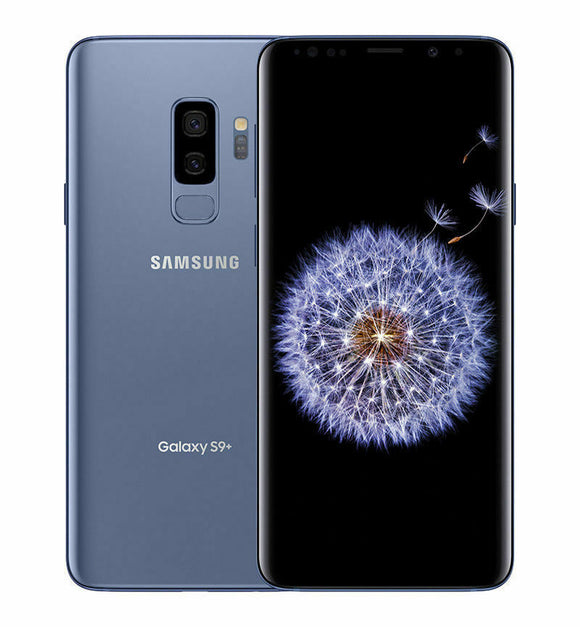 Samsung Galaxy S9+ SM-G965U Sprint Unlocked 64GB Coral Blue A Light Burn